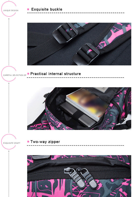 Mochila de Nylon Clásica de Gran Capacidad para Viajes y Escuela - Image 11