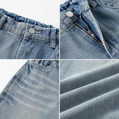 Jeans Rectos Anchos Estilo Americano para Hombre - Image 4
