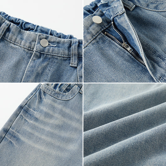 Jeans Rectos Anchos Estilo Americano para Hombre - Image 4