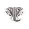 Fashion Full Rhinestone Elephant Brooch Rhinestone Animal Brooch Retro Brooch Grey