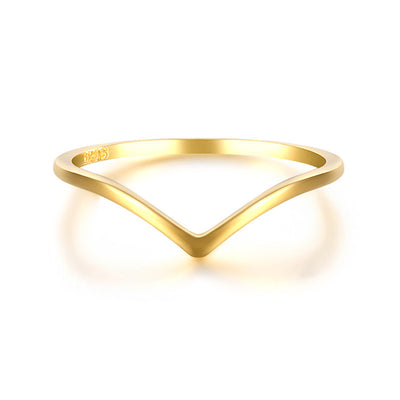 Anillo de Plata Pura Diseño V Minimalista - Image 6