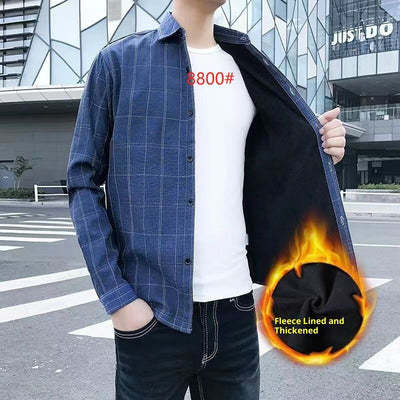 Camisa de Cuadros Térmica para Hombre con Forro de Polar - Image 37