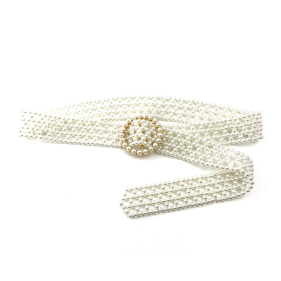 Cinturón Decorativo Trenzado con Perlas y Diamantes para Mujer - Image 5