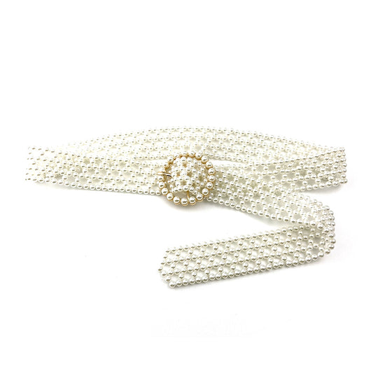 Cinturón Decorativo Trenzado con Perlas y Diamantes para Mujer - Image 5
