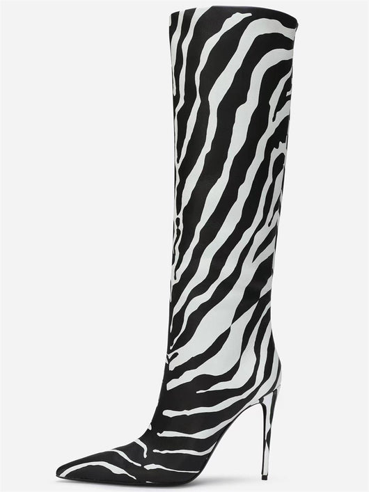 Botas Stiletto Leopardo con Punta Afilada para Mujer - Image 25