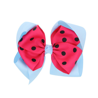 Clip Decorativo Infantil de Dos Capas con Lunares y Moño - Image 7