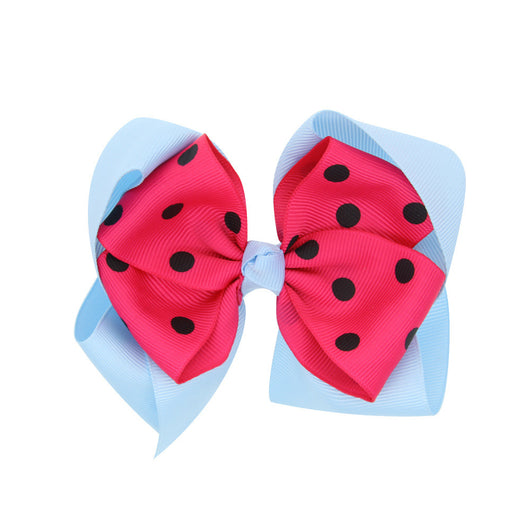 Clip Decorativo Infantil de Dos Capas con Lunares y Moño - Image 7