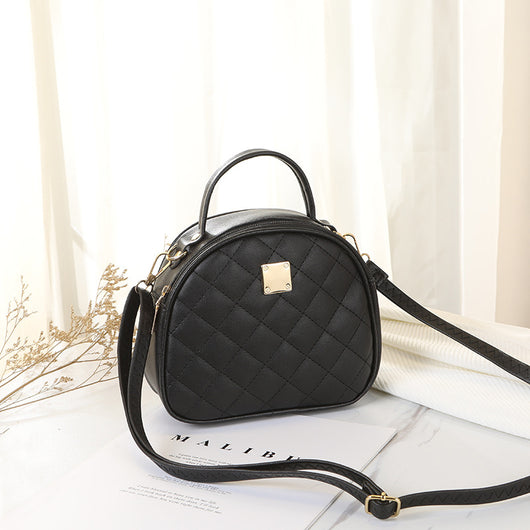 Bolso Semicircular Bordado Portátil Cuadrado Pequeño para Mujer - Image 4