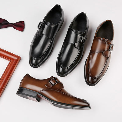 Zapatos de Cuero Ejecutivos con Hebilla Estilo Británico para Hombre - Image 9