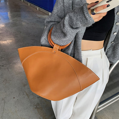 Bolso Tote de Madera con Diseño de Abanico - Gran Capacidad - Image 3