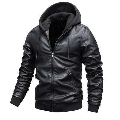 Chaqueta de Cuero PU con Cuello Elevado para Hombre - Abrigo Invernal Premium - Image 20