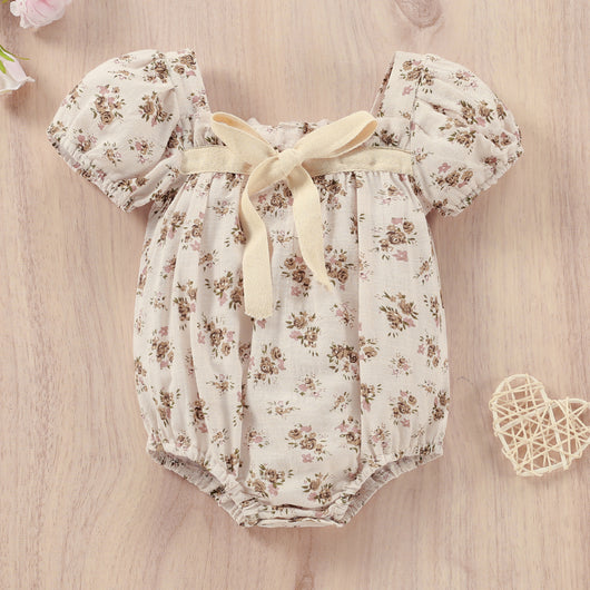 Enterizo de Algodón para Niña con Estampado Floral - Manga Corta Verano - Image 12