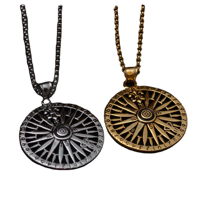 Collar Punk Retro de Acero Titanio para Hombre - Pendiente Acero Inoxidable
