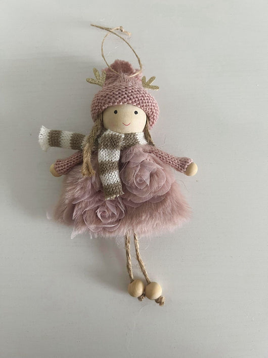 Muñeca Decorativa Navideña con Astas y Alas de Ángel - Image 19