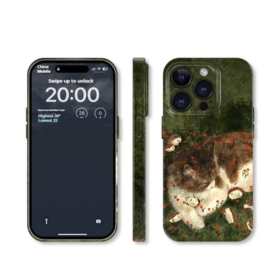 Funda Protectora para Celular con Diseño Gato y Erizo - Resistente a Caídas