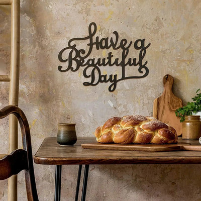 Decoración de Pared con Letras de Hierro - Que Tengas un Día Maravilloso