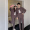 Pijama Familiar Japonés Adorable Perrito Padre e Hijo - Conjunto Algodón Manga Larga