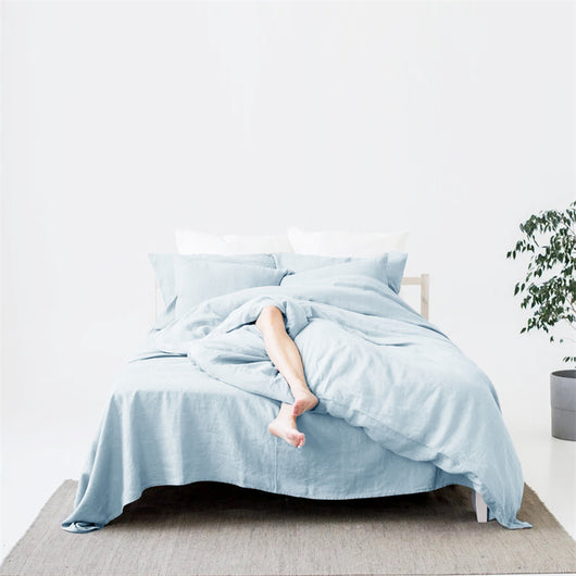 Juego de Cama Nórdico Minimalista en Lino Natural de 4 Piezas - Image 12