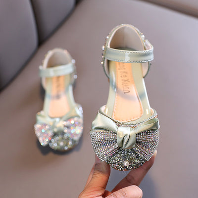 Zapatillas de Danza Infantiles con Moño de Diamantes de Colores - Image 6