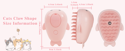 Cepillo de Vapor 3 en 1 para Gatos - Masajeador con Vapor Recargable y Limpieza Automática - Image 16