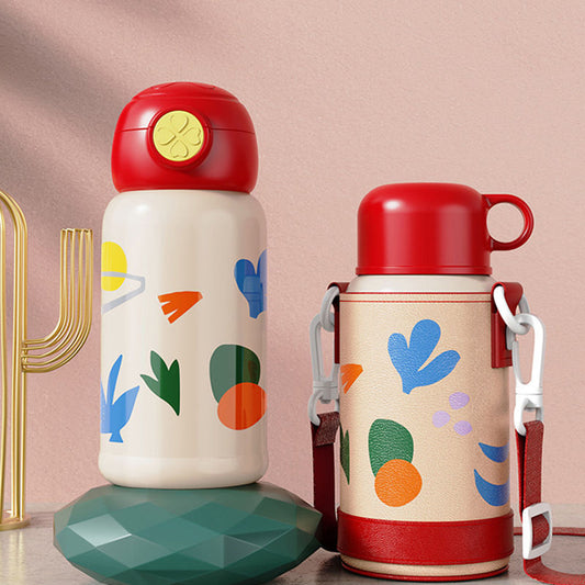 Botella Térmica Infantil 500ML con Pajita y Caja de Regalo