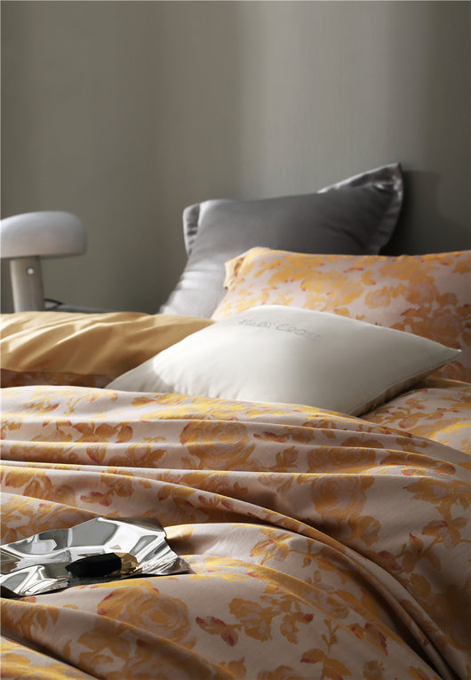 Juego de Cama Jacquard Algodón Puro Estilo Retro Americano 4 Piezas - Image 33