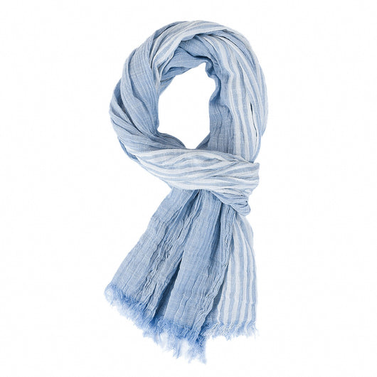 Bufanda Delgada a Rayas para Hombre - Azul Marino Primavera Verano - Image 7