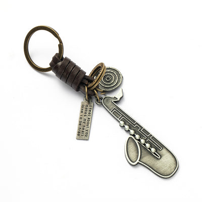 Llavero de Cuero Tejido a Mano - Estilo Vintage Artesanal - Image 21