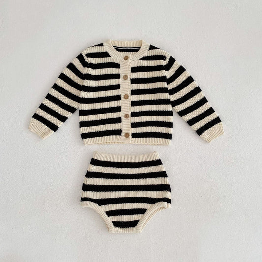 Conjunto Cardigan Tejido de Algodón - Dos Piezas Versátil
