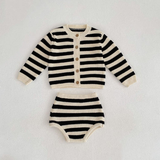 Conjunto Cardigan Tejido de Algodón - Dos Piezas Versátil