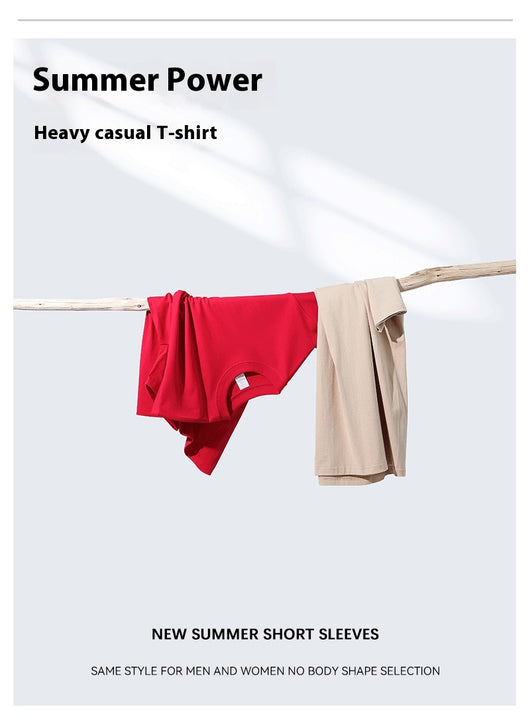Playera Básica de Algodón Pesado sin Costuras para Hombre - Image 30