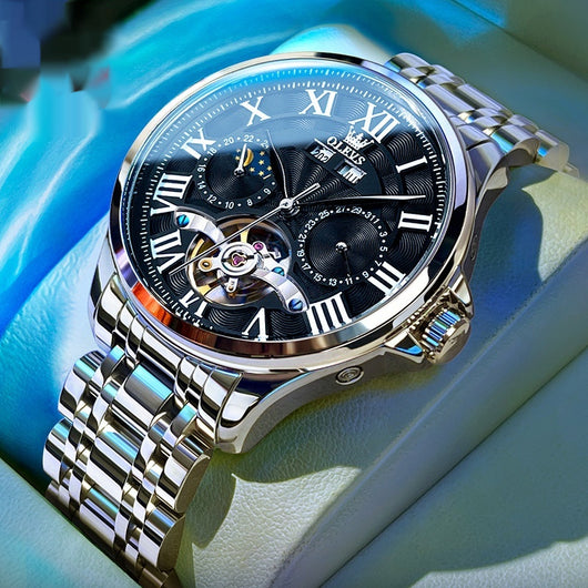 Reloj Automático Calendario Doble Elegancia Empresarial para Hombre - Image 4