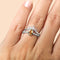 Anillo de Fluorita Doble Diseño Exclusivo para Mujer