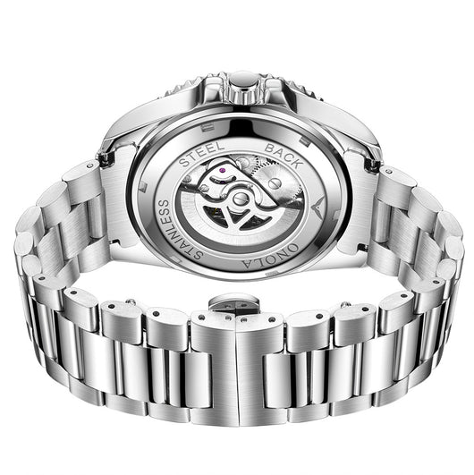 Reloj Automático para Hombre con Correa de Acero Inoxidable Macizo - Image 12