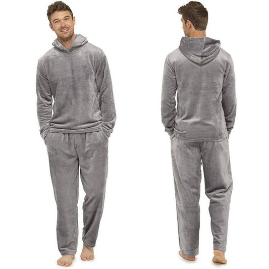 Pijama Gris Franela para Hombre - Confort Simple y Duradero