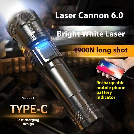 Linterna LED Recargable Profesional con Zoom Telescópico y Alcance Extendido - Image 2