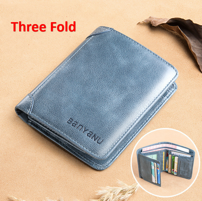 Billetera Vertical Tri-fold de Cuero Mate para Hombre - Image 23
