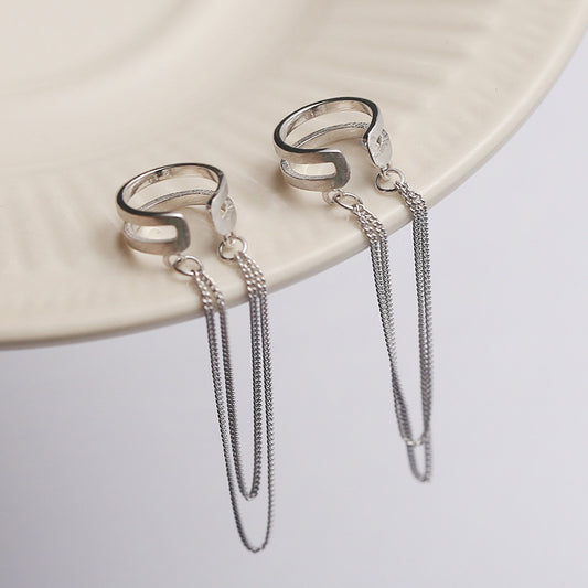 Aretes de Plata Esterlina 925 Doble Capa - Diseño Minimalista Lujo Ligero - Image 2