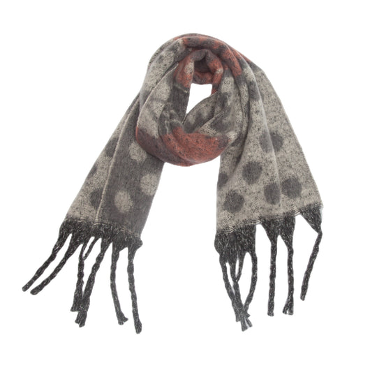 Bufanda Gruesa Jacquard con Lunares y Borlas - Image 10