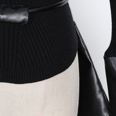 Suéter de Cuero con Costuras en Contraste para Mujer - Image 19