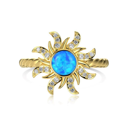 Anillo de Plata Pura con Incrustación de Sol - Image 9