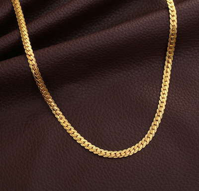Cadena para Hombre Estilo Serpiente en Tono Dorado - Image 14