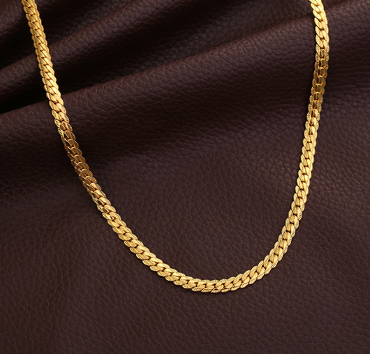 Cadena para Hombre Estilo Serpiente en Tono Dorado - Image 14