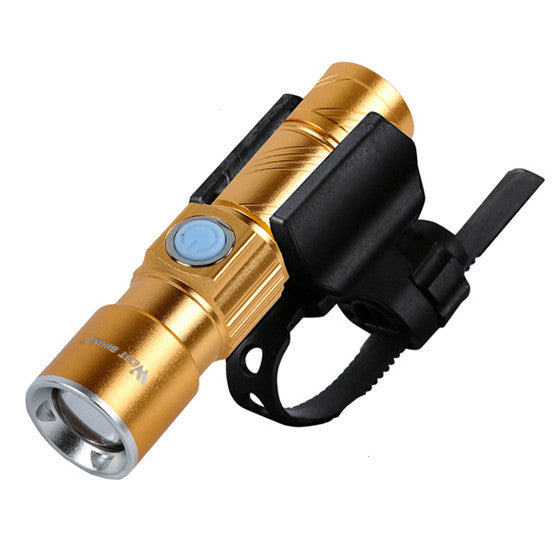 Luz Frontal LED para Bicicleta de Montaña - Recargable USB con Zoom Ajustable