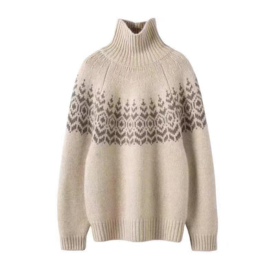 Suéter Cuello Alto Holgado Mujer Invierno - Tejido Grueso y Cálido - Image 5