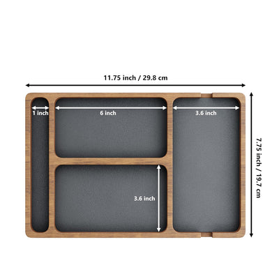Organizador de Escritorio en Madera con Compartimentos - Caja Almacenamiento Multifunción - Image 8