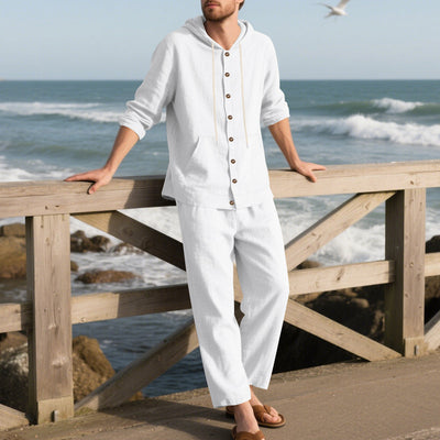 Conjunto Casual de Sudadera con Capucha y Pantalón para Hombre - Image 39