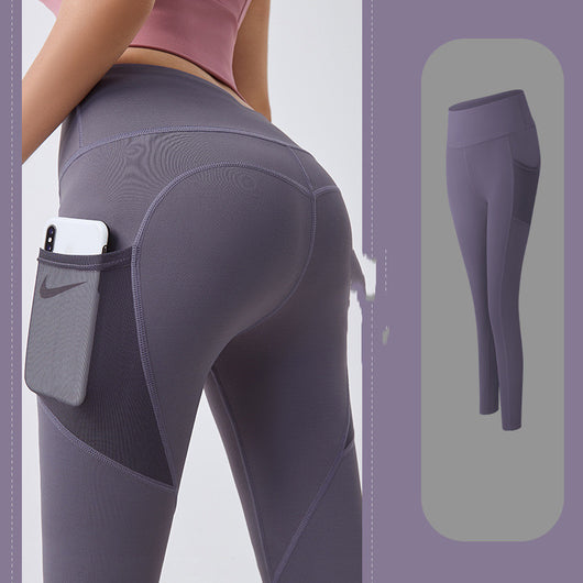 Pantalones fitness ajustados con bolsillos de malla lateral - Image 13