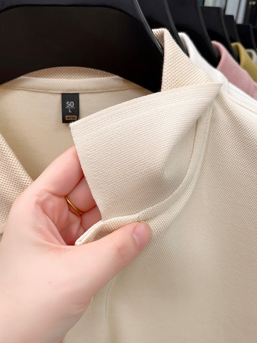 Polo de Algodón Mercerizado Manga Larga para Hombre - Ropa Casual Primavera Otoño - Image 33