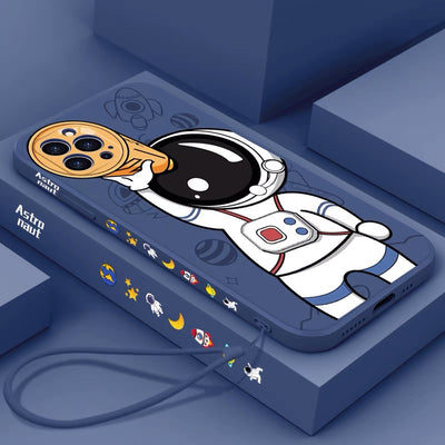 Funda Silicona Astronauta Cartoon con Planeta - Compatible Universal - Image 4